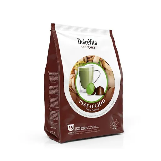 Cafea - Capsule Dolce Vita Pistachio compatibile Dolce Gusto, 16 buc