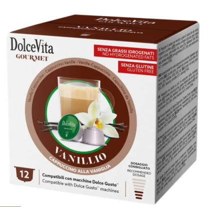 Capsule Cafea - Capsule Dolce Vita Vanillio Compatibile Dolce Gusto, 12 buc