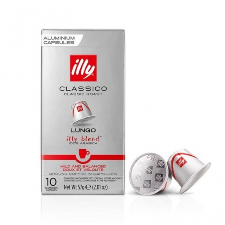 Cafea - Capsule Illy Classico Lungo Nespresso, 10 buc