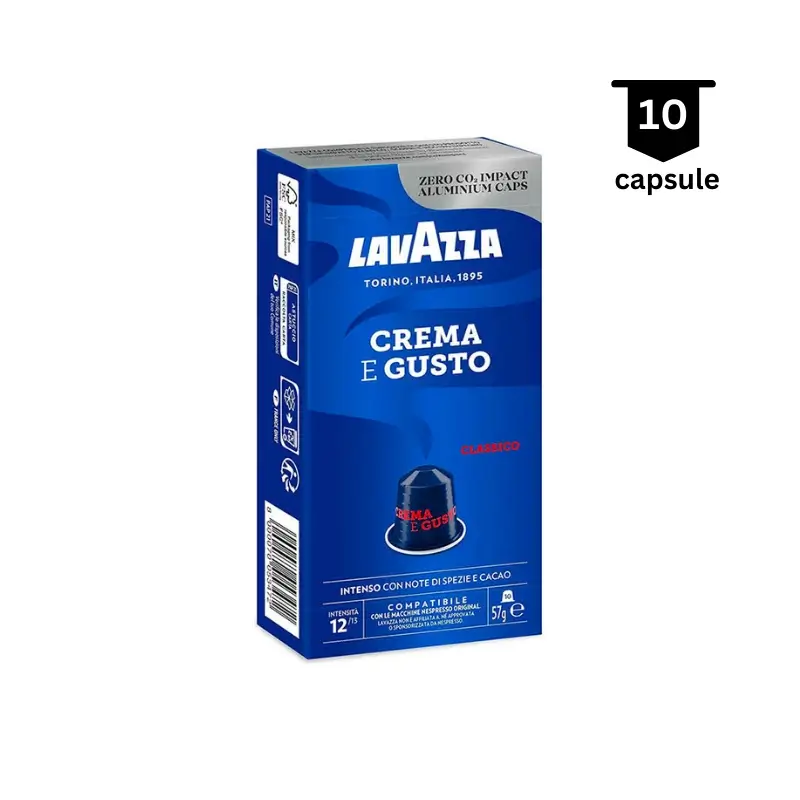 Cafea - Capsule Lavazza Crema E Gusto Classico Nespresso, 10 buc