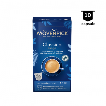 Cafea - Capsule Movenpick Classico Lungo Nespresso, 10 buc