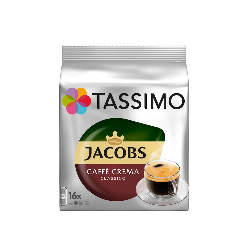 Cafea - Capsule Tassimo Jacobs Caffe Crema Classico XL, 16 buc
