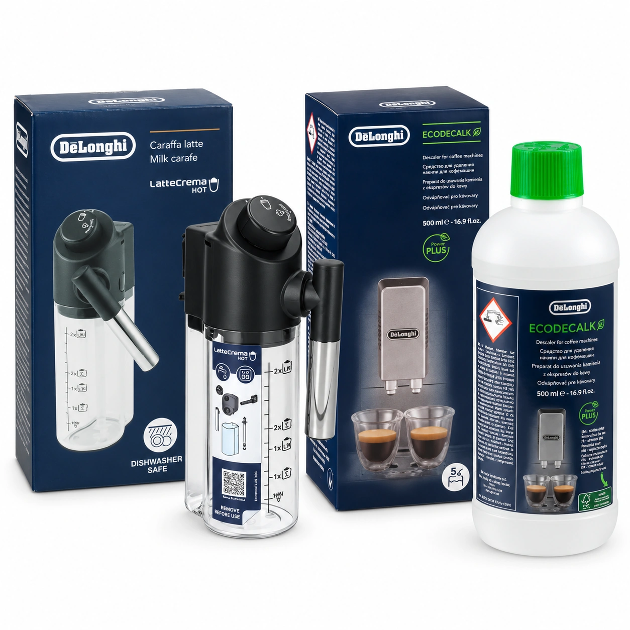 Espressoare - Carafa DeLonghi LatteCrema DLSC035 + decalcifiant 500 ml