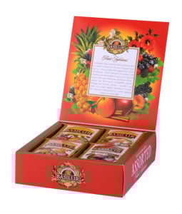 Ceai - Ceai Basilur Fruit Infusions Assorted, 40 plicuri