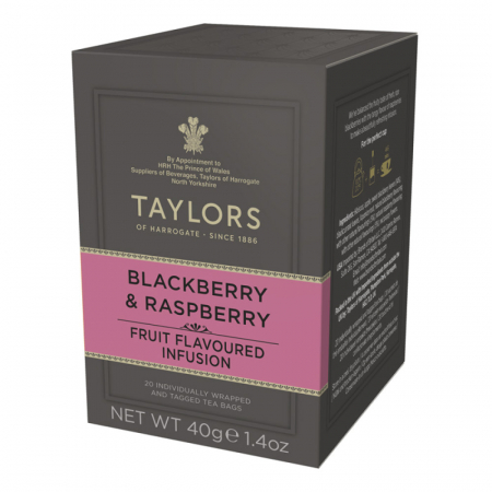 Ceai - Ceai de mure si zmeura Taylors of Herrogate, 20 plicuri, 40g