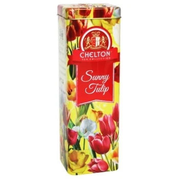 Ceai - Ceai negru Chelton Sunny Tulip, cutie metalica, 80 g