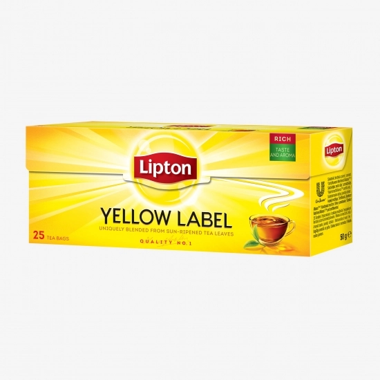 Ceai - Ceai negru Lipton Yellow Label, 25 plicuri