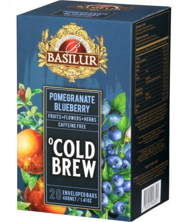 Ceai - Ceai rece Basilur Brew Pomegranate Blueberry, 20 plicuri