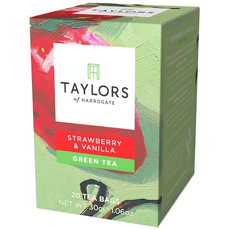 Ceai - Ceai Verde cu Capsuni si Vanilie Taylors of Harrogate, 20 pliculete