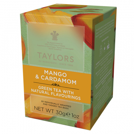 Ceai - Ceai verde cu mango si cardamom Taylors of Harrogate, 20 plicuri, 30g