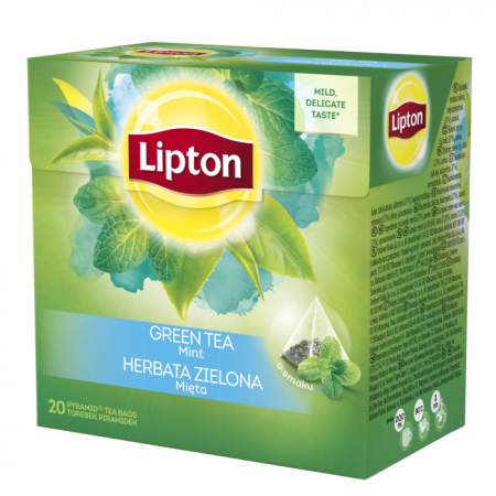 Ceai Verde cu Menta Lipton piramide, 20 plicuri [1]