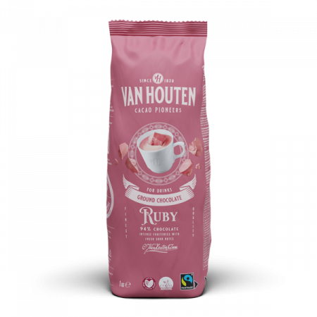 Ciocolata calda - Ciocolata calda Van Houten Ruby Choc Drink, 1kg