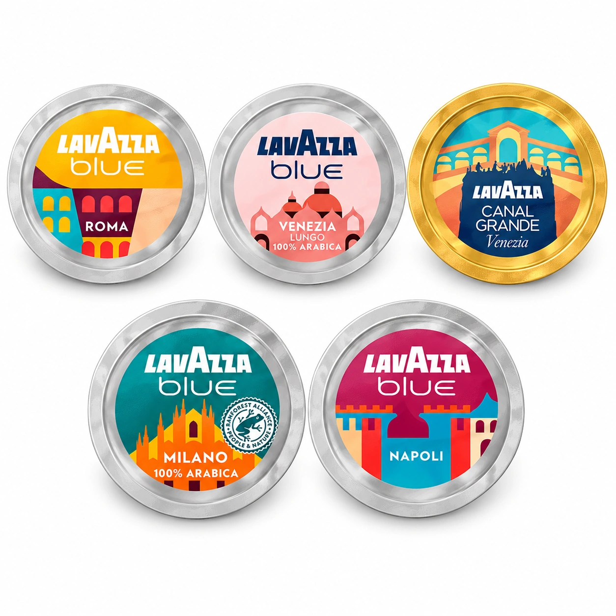 Capsule Cafea - Mix capsule Lavazza Blue 5 sortimente, 100 capsule