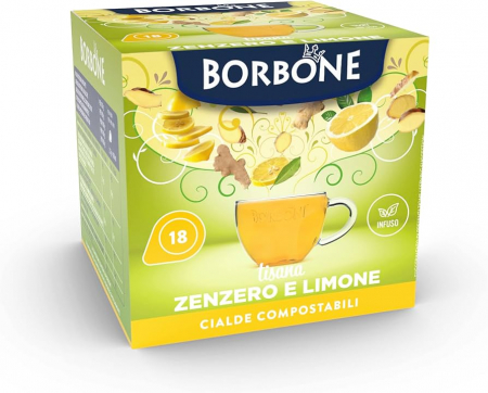 Cafea - Monodoze ESE ceai lamaie si ghimbir Borbone, 18 buc