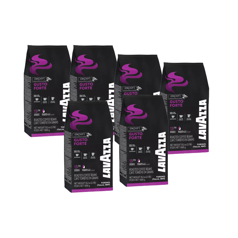 Pachet 6 X  Cafea boabe Lavazza Gusto Forte Vending, 1kg [0]