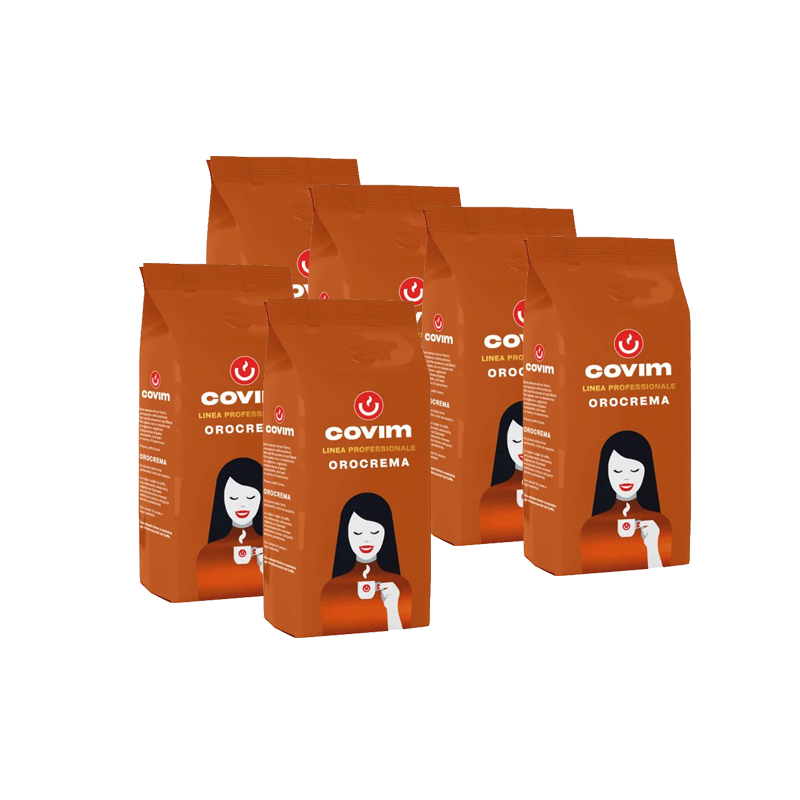 Cafea Boabe - Pachet Economic Bax 6 x Cafea Boabe Covim Orocrema, 1kg