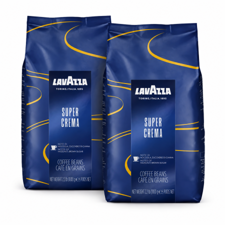 Cafea Boabe - Pachet promo 2 x Cafea boabe Lavazza Super Crema, 1kg