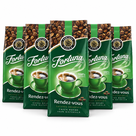 Cafea Boabe - Pachet promo 5 x Cafea boabe Fortuna Rendez-Vous, 1kg