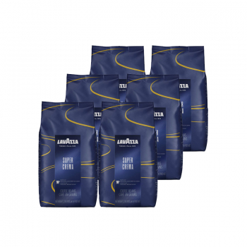 PACHET PROMO 6 x Cafea boabe Lavazza Super Crema, 1 kg