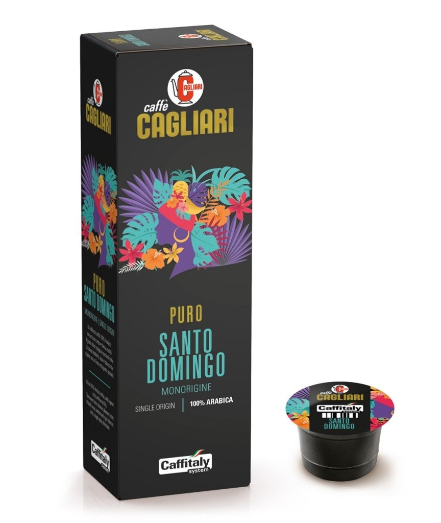 Capsule Caffitaly Cagliari Puro Santa Domingo single origin, 10 buc