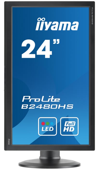 Monitor LED Iiyama ProLite 23.6", Full HD, HDMI, Boxe, Negru, B2480HS-B1 [2]