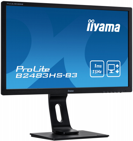 Monitor LED Iiyama ProLite 24", Full HD, HDMI, DVI, Boxe, Negru, B2483HS-B1 [3]