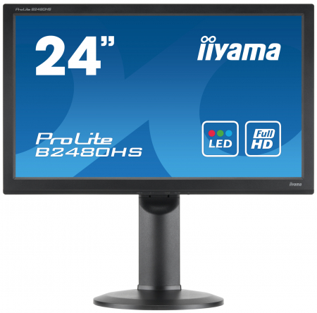 Monitor LED Iiyama ProLite 23.6", Full HD, HDMI, Boxe, Negru, B2480HS-B1 [4]