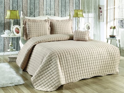 Cuverturi - SET CUVERTURA BRODATA 220X240 CM + 3 FETE PERNA 002