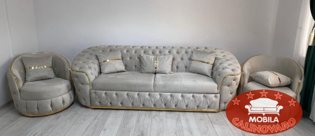 MOBILA LIVING - SET CANAPEA SI 2 FOTOLII