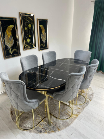 MOBILA BUCATARIE - SET MASA CU 6 SCAUNE