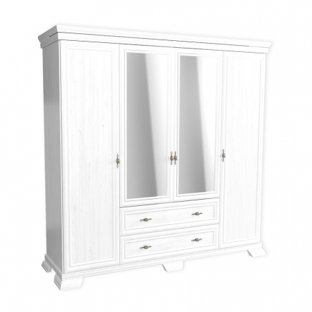 Dulapuri - SIFONIER 4 uși și 2 sertare KS3 4 ALB ANTICHIZAT