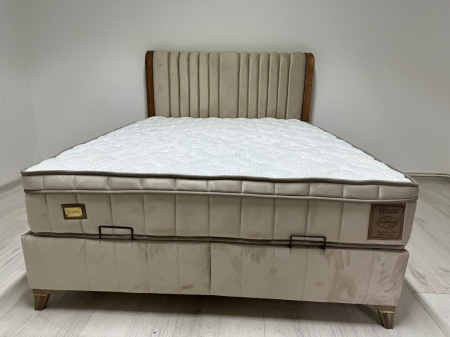 Paturi - STARLINE -pat cu saltea 160×200, crem 31