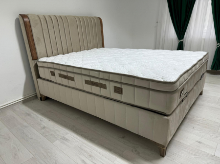 STARLINE -pat cu saltea 160×200, crem 31 [1]