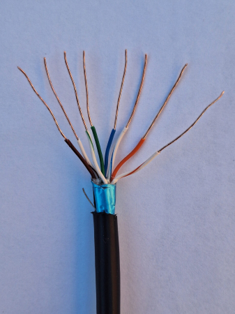 Cablu - Cablu FTP cu sufa CAT5E 24AWG negru de exterior cu sufa