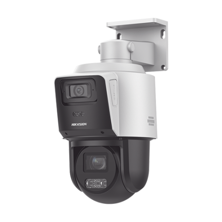 Camera supraveghere IP - Camera IP PTZ TandemVu, 4MP, zoom optic 4X, IR 40m DarkFighter, WL 30m, PoE+ – HIKVISION DS-2SE3C404MWG-E14-2.8mm