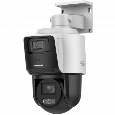 Camera supraveghere IP - Camera IP TandemVu PTZ, 4MP, 10X, IR max. 80m DarkFighter, WL 30m, PoE – HIKVISION DS-2SE3C410MWG-E14-2.8mm
