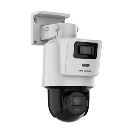 Camera supraveghere rotative speed dome - Camera PTZ IP Hikvision, TandemVu, 4+4MP, lentile 2.8/8mm, IR 30m, WL 30m, Audio – DS-2SE2C400MWG-E14-2.8/8mm