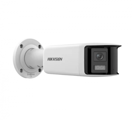 Camera supraveghere IP - Camera supraveghere IP, 4MP, Panoramic view 180°, lentila 2.8mm, IR 40m, Audio, Alarma, PoE, IP67 – DarkFighter, HIKVISION DS-2CD2T46G2P-ISU-SL-2.8mm