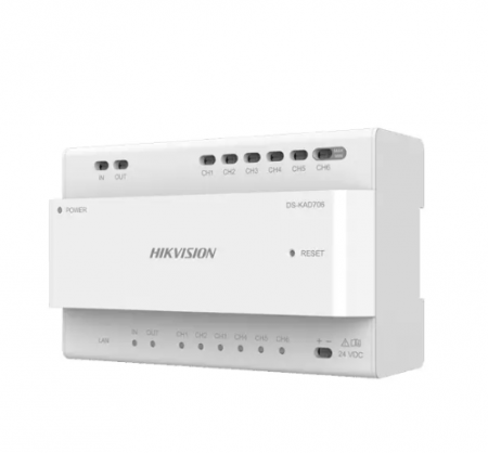 Accesorii interfoane - Distribuitor Video/Audio pentru 6 posturi – HIKVISION DS-KAD706