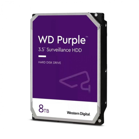Hard Disk (HDD) - Hard Disk WD Purple, 8TB, 3.5 inch, SATA 6Gb/s, 256MB cache, AllFrame, 24/7 surveillance, HDD 8 TB Western Digital WD85PURZ