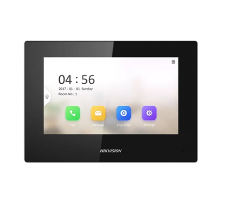 Posturi interioare si exterioare - Monitor videointerfon TCP/IP, TFT LCD 7 inch touch screen, PoE – HIKVISION DS-KH6320-LE1
