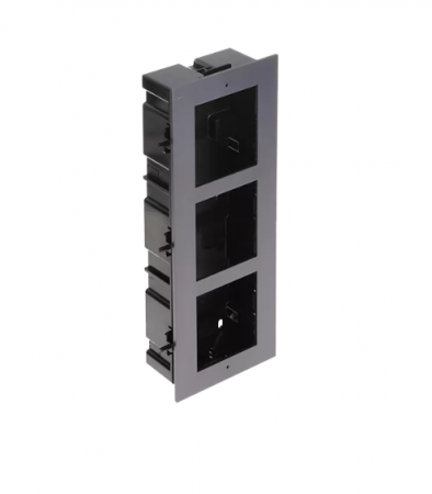 Accesorii interfoane - Rama montaj ingropat, 3 module, pentru Interfon modular – HIKVISION