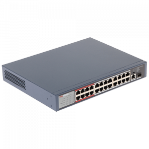 Switch - Switch 24 porturi PoE, 2 porturi uplink - HIKVISION