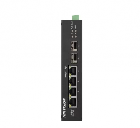 Accesorii montaj - Switch 4 porturi Gigabit PoE’2 porturi uplink SFP – HIKVISION DS-3T0506HP-E-HS