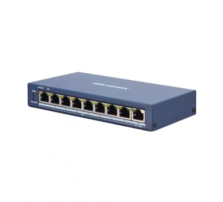 Accesorii montaj - Switch 8 porturi PoE, 1 port uplink RJ45, SMART Management – HIKVISION DS-3E1309P-EI