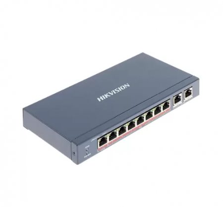 Accesorii montaj - Switch 8 porturi PoE+, 2 porturi uplink – HIKVISION