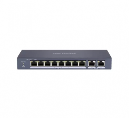 Accesorii montaj - Switch 8 porturi PoE’2 porturi uplink RJ45 Gigabit – HIKVISION DS-3E0310P-E-M