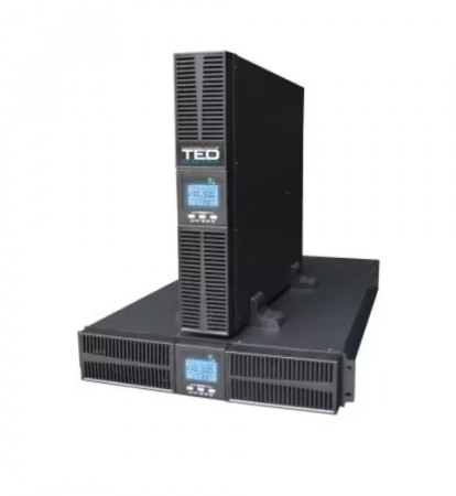 Acumulatori si baterii - UPS 1000VA rackabil 2U, ONLINE, dubla conversie, management, 1 schuko + 2 IEC, GLOBSTAR A0114966