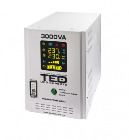 Acumulatori si baterii - UPS 3000VA/2100W runtime extins utilizeaza doi acumulatori (neinclusi) TED UPS Expert TED001672