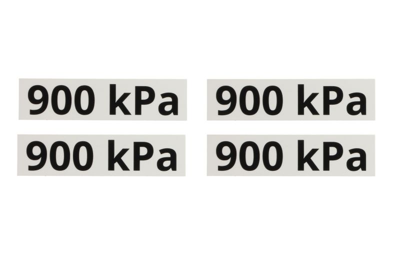 Autocolant de avertizare - Autocolant sticker incarcare axa 900 kPA 4 buc, set, soft 13,3cm x 3,3cm